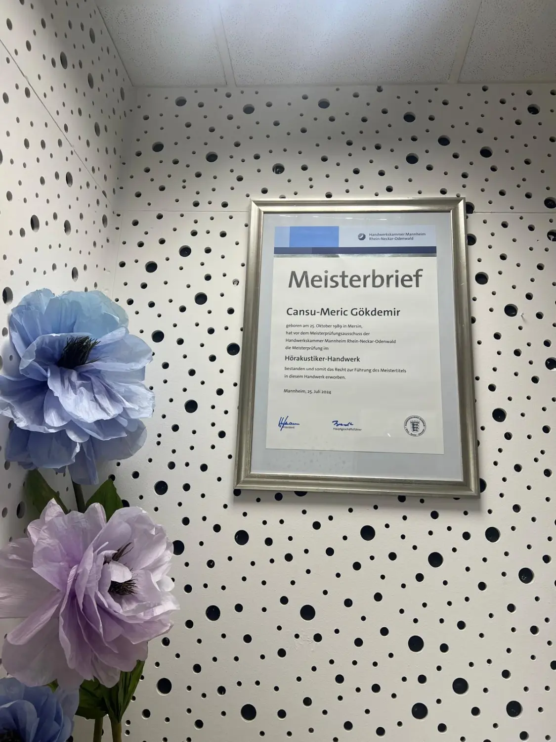 Cansu-Meric Gökdemir – Hörzentrum Süderelbe – Zertifikat